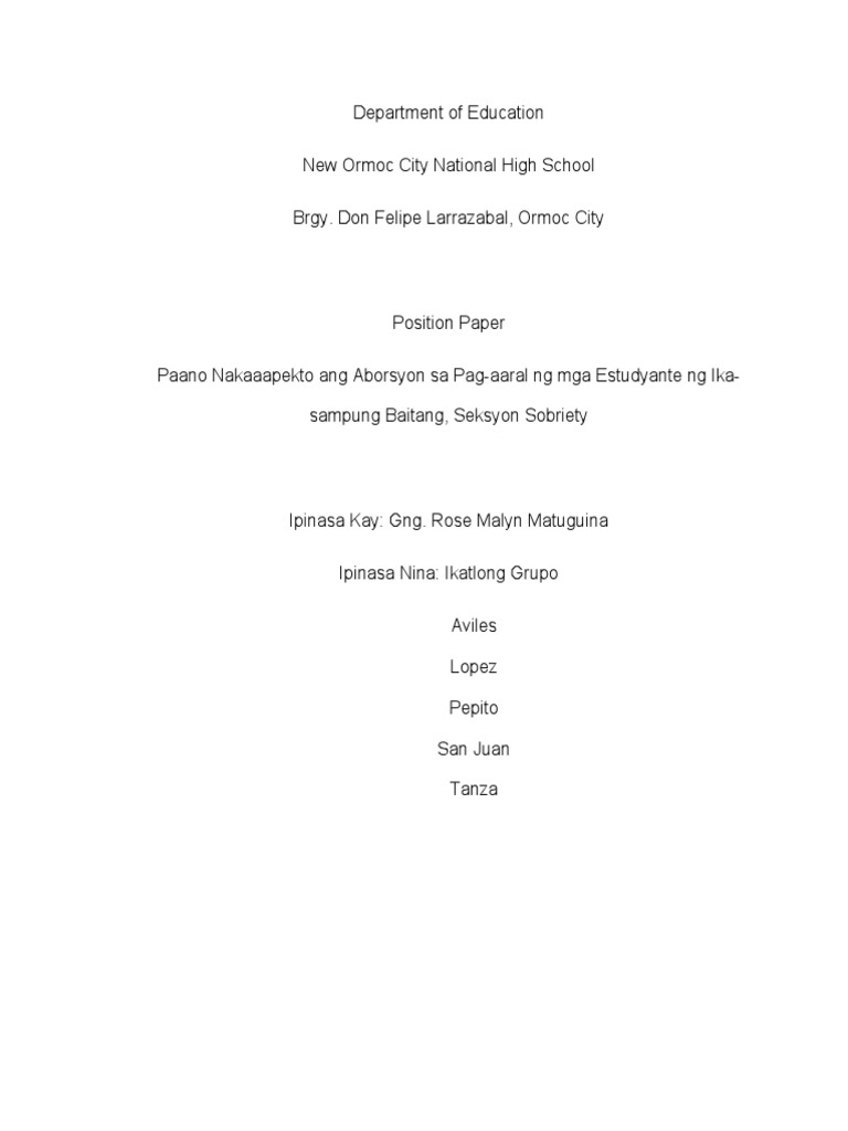 Position Paper | PDF