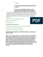 Ques.1 Narrate The Various International Legal Instruments For Preventing Cyber Crimes'? Ans.1