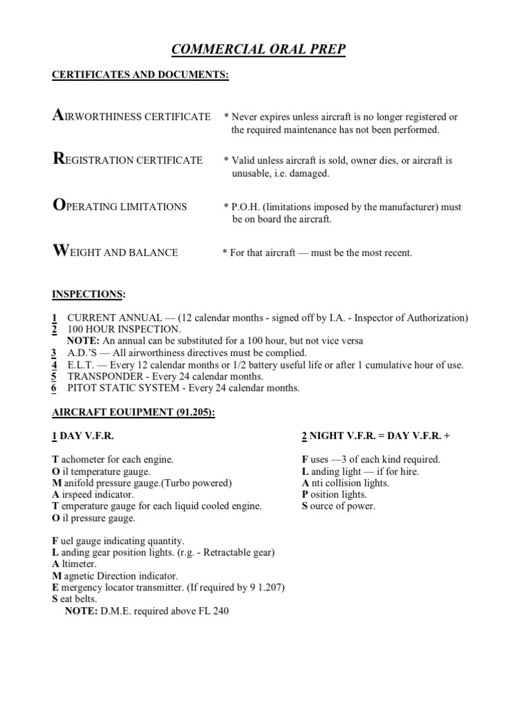 Commercial Pilot Study Guide PDF