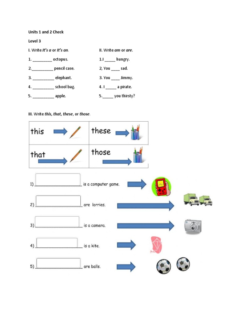 Units 1 and 2 Check | PDF