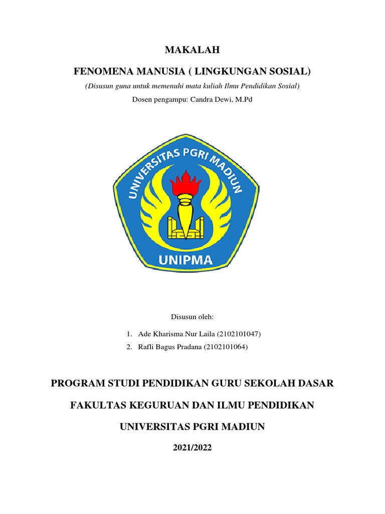 Makalah Kel. 12 Fenomena Manusia (Lingkungan Sosial) PDF