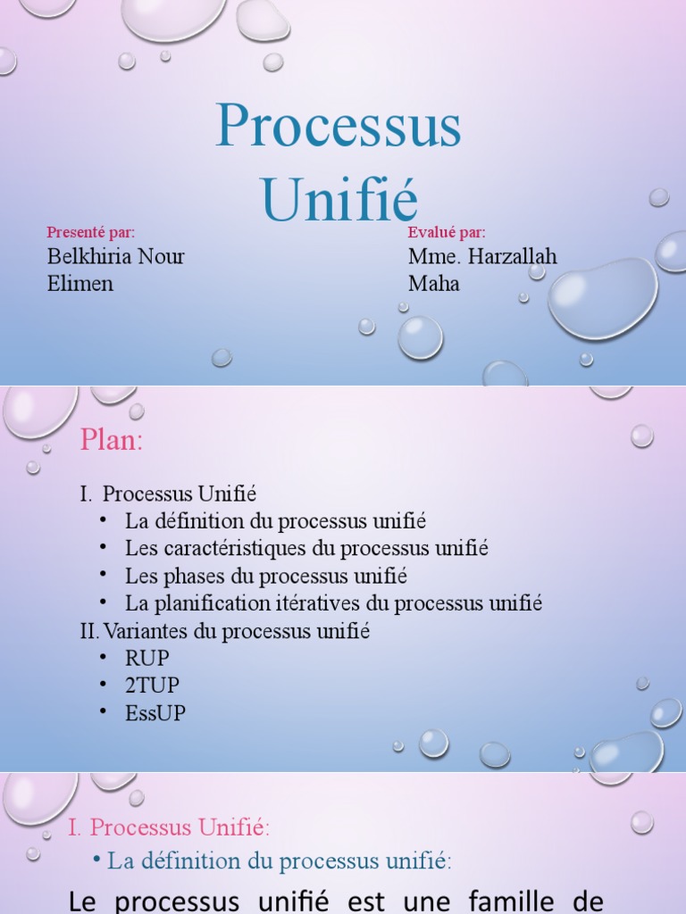 Processus Unifié et ses Variantes | PDF | Développement de produit ...