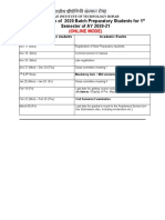 Updated Academic Calendar For1st Semester of AY 2020-21 Online Mode