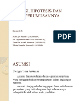 Asumsi, Hipotesis Dan