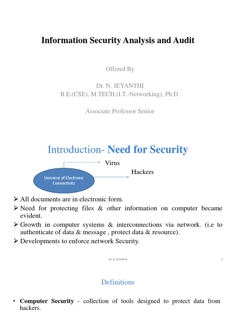 Information Security Audit Guide | PDF | Information Security ...