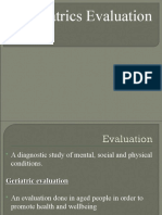 Geriatric Evaluation