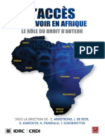 L - Accès Au Savoir en Afrique - Le Rôle Du Droit D - Auteur