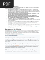 Errors and Residuals: Correlation Vs Regression