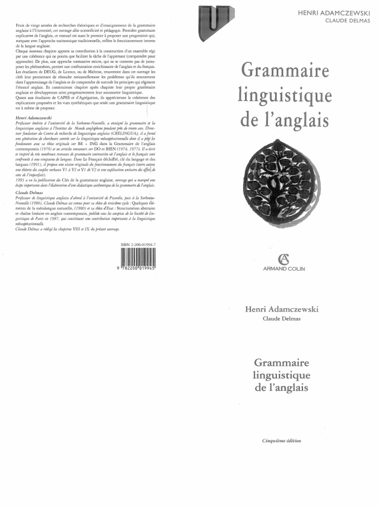 Quel Schéma Représente La Forme Interrogative Avec Le Modal Can Grammaire Linguistique de L'anglais by Henri Adamczewski, Claude Delmas |  PDF | Prédicat (Grammaire) | Sujet (Grammaire)
