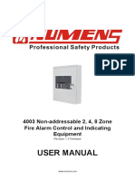 User Manual: 4003 Non-Addressable 2, 4, 8 Zone Fire Alarm Control and Indicating Equipment