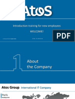 Introduction Training For New Employees Welcome!: © Atos - For Internal Use
