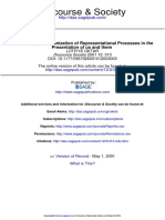 Discourse & Society: Presentation of Us and Them The Ideological Organization of Representational Processes in The