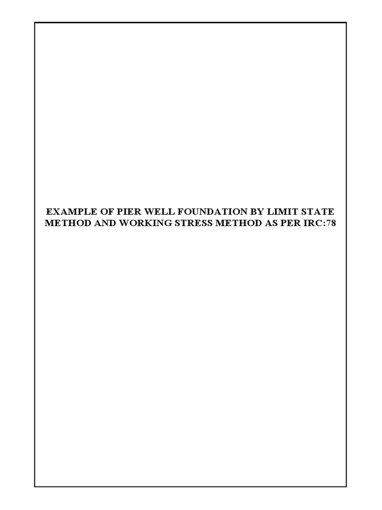 Design of Pier Well Foundation | PDF | Civil Engineering | Mechanics