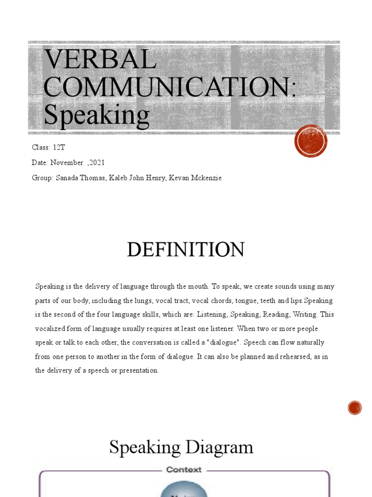 Understanding Verbal Communication Skills | PDF | Speech | Communication