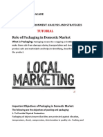 Role of Packaging in Domestic Market: Tutorial