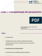 TEMA 7. PsicopatologÃ A Del Pensamiento