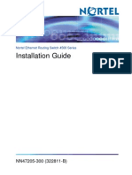 Installation Guide: Nortel Ethernet Routing Switch 4500 Series