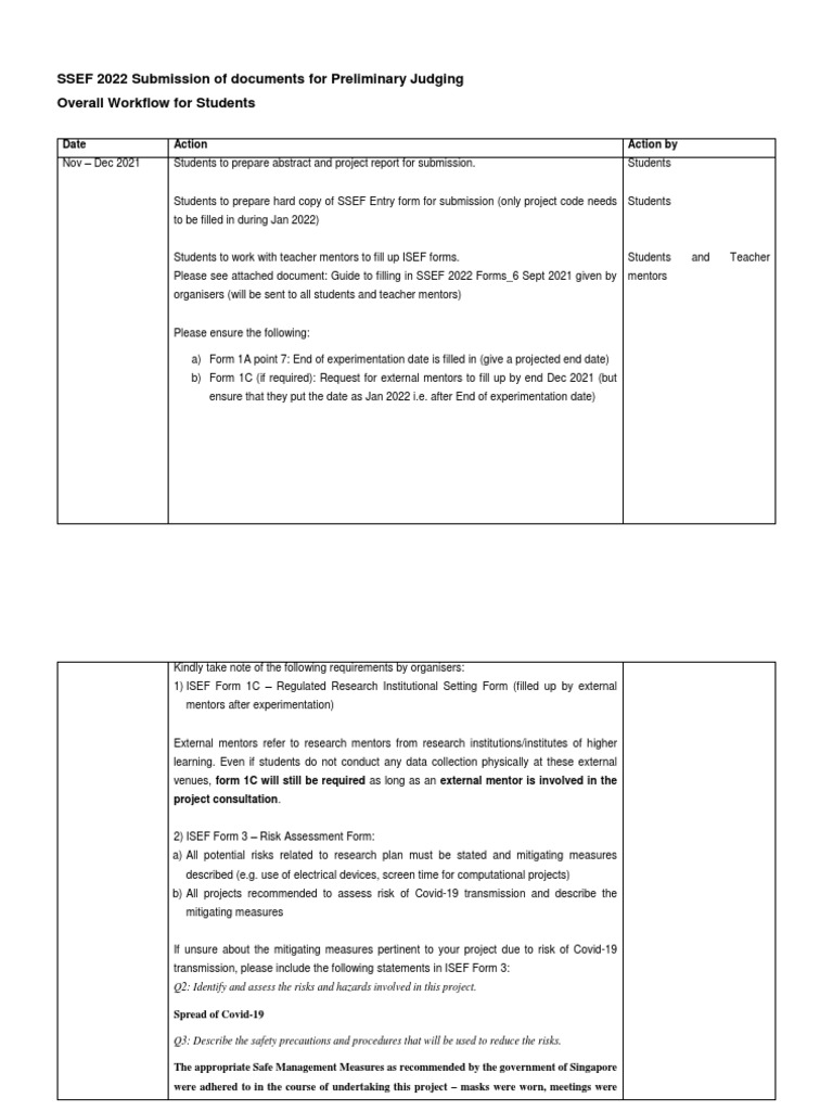 SSEF 2022 Submission Guidelines | PDF