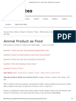 Animal Product As Food - Class 6, Food - Where Does It Come From