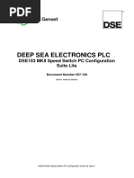 Deep Sea Electronics PLC: DSE103 MKII Speed Switch PC Configuration Suite Lite