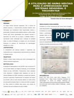 Mapas mentais para ensino de sistemas sensorial e tegumentar