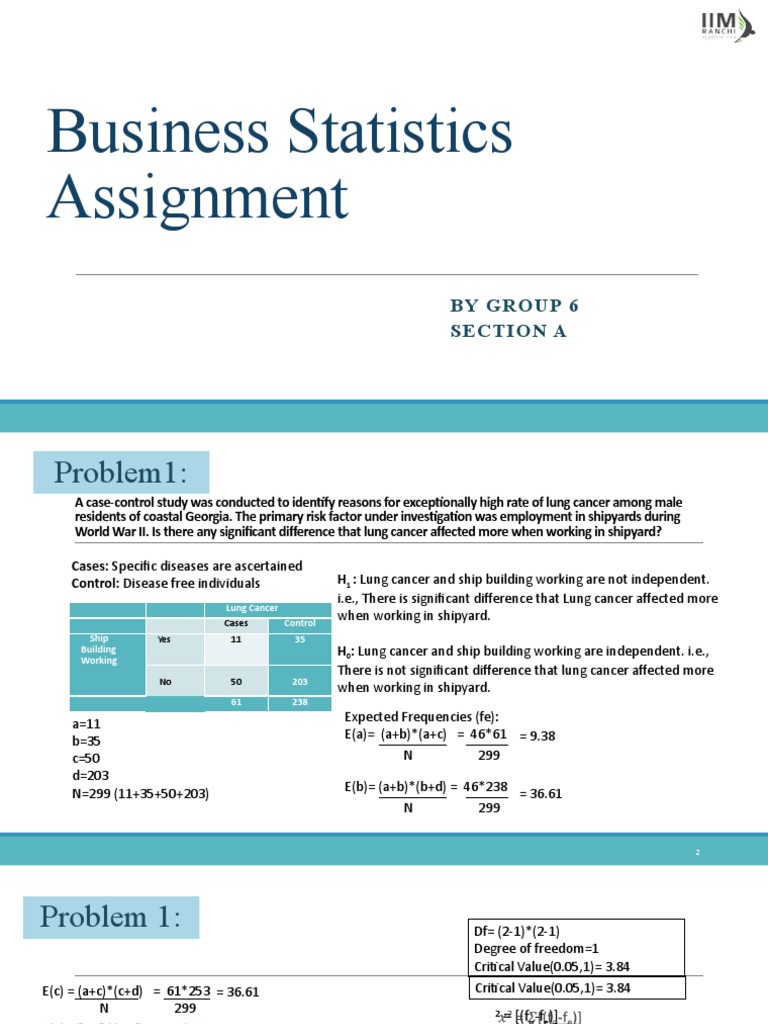 Business Statistics Assignment: by Group 6 Section A | PDF | Scientific ...