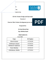 IE 301: Product Design and Innovation Exercise 1 Exercise Title: Product Development Process and Planning Prepared For