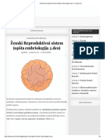 Ženski Reproduktivni Sistem (Opšta Embriologija 2.deo)