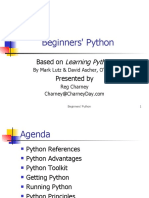 Beginners' Python: Based On Presented by