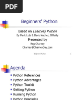 Beginners' Python: Based On Presented by