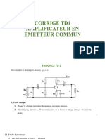 Ennonce +corrige TD1 Amplificateur en Emetteur Commun