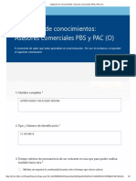 Validación de Conocimientos - Asesores Comerciales PBS y PAC (O)