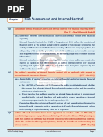 Risk Assessment and Internal Control: CA Inter - Auditing and Assurance Additional Questions For Practice (Chapter 4)