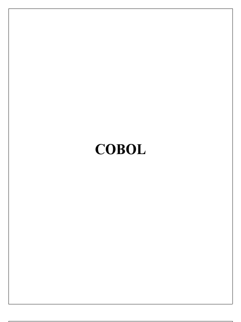 Comprehensive Guide to COBOL Programming | PDF | Database Index ...