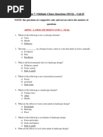 Year 4 - Sem 7 / Multiple Choice Questions (MCQ) - Unit II