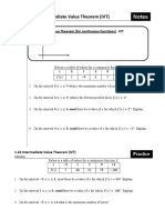 1.16 Intermediate Value Theorem (IVT) : Notes