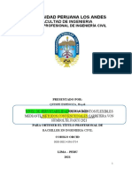 Evaluación nivel servicio pavimento flexible carretera Von Humboldt