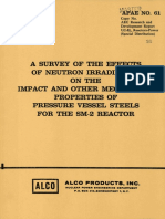 Survey of Effects of Neutron Irradiation on Mechanical Properties of Reactor Steels