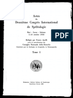 2nd Actes Du Deuxieme Congres International de Speleologie Tomo I