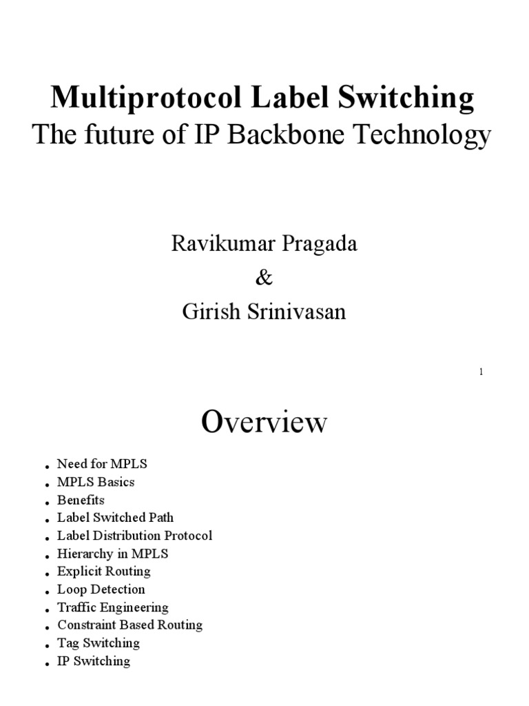 Understanding MPLS Technology and Benefits | PDF | Multiprotocol Label ...