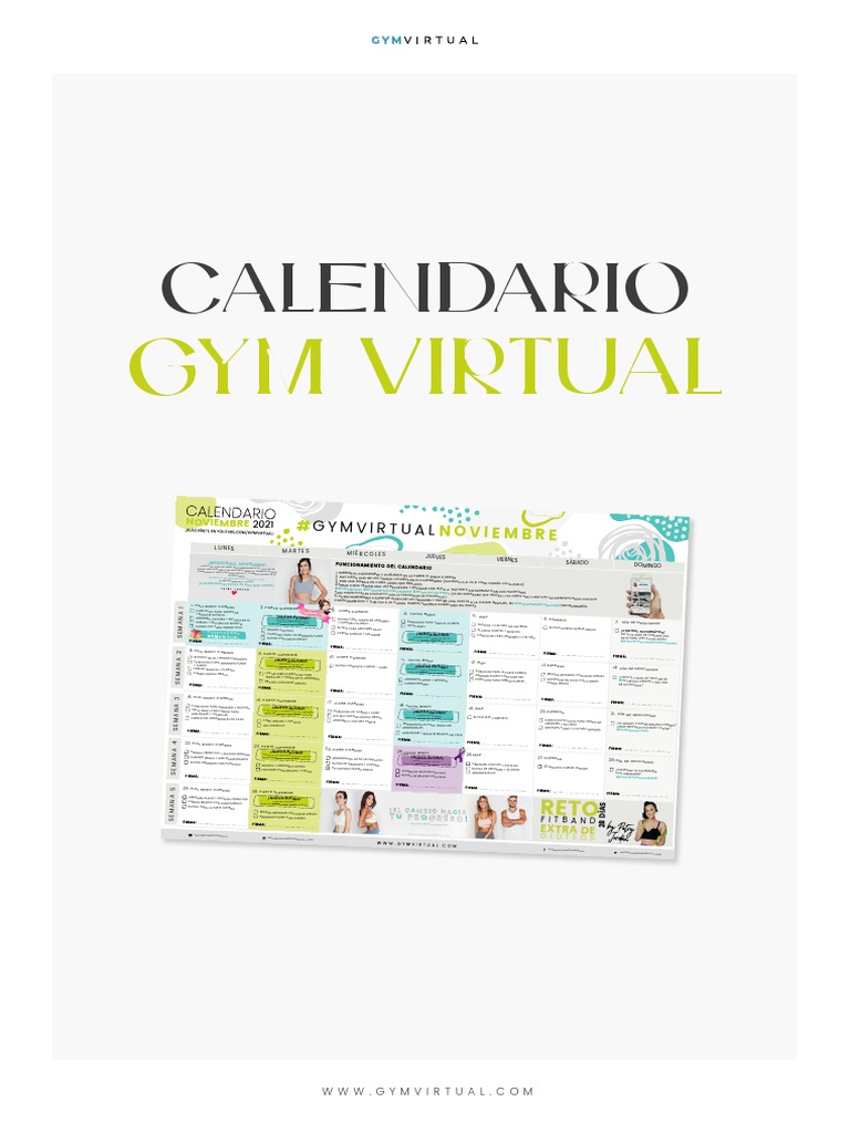 Calendario Gym Virtual PDF Calendario