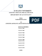 Yobe State University: Department of Accountancy