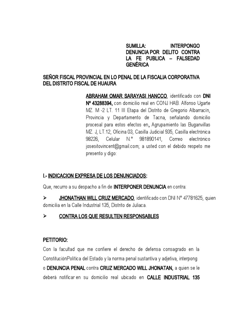 denuncia-penal-falsedad-generica-pdf-sentencia-ley-derecho-penal