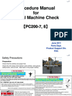 Procedure Manual For Visual Machine Check (PC200-7, 8)