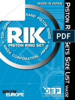 Riken Piston Rings for European Vehicles Vol02; Кольца поршневые RIK Vol02