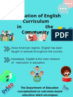 Application of English Curriculum in The Community