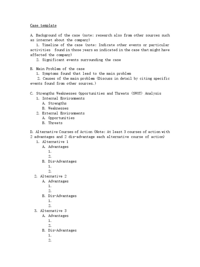 Case Template | PDF