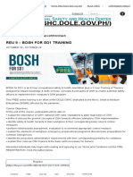 REU 9 – BOSH for SO1 Training _ Occupational Safety and Health Center