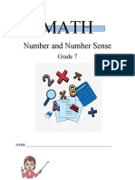 Number and Number Sense: Grade 7