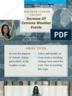 IMPACTS of CLIMATE CHANGE - Increase of Extreme Weather Events